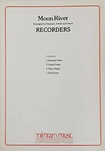 Moon River Recorder Descant Treble Tenor Trio 3 Parts Easy Sheet Music Book __ - Picture 1 of 2