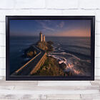Bretagne Lighthouse Atlantic Sunset Ocean Nautical Coast Art Print