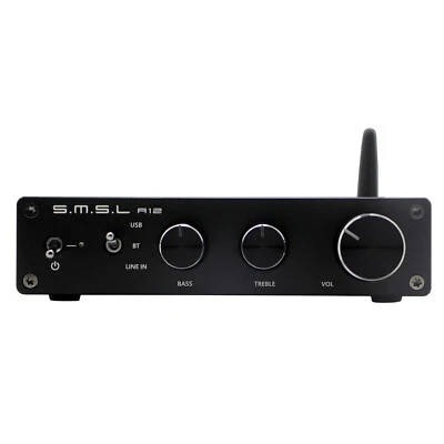 SMSL A12 BT5.0 Bluetooth Amplifier High Resolution Power Amp 80Wx2 Passive Hifi - Image 1 of 4
