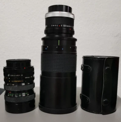 Komura Telemore Tokina RMC 500 mm, Danubia Tele Mirrortach, Soligor MC Zoom-Auto - Bild 1 von 4