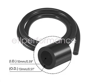 Black SILICONE Vacuum Hose 8MM ID 10-Foot Length 5/16'' Dia 3mm wall thickness - Picture 1 of 4