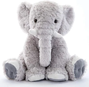 Gray Stuffed Elephant Soft Stuffed Animal Plush Toy 20'' - Picture 1 of 5