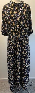 Eshakti Floral Maxi Dress size 3X-24W Short Sleeve Fully Lined - Picture 1 of 7
