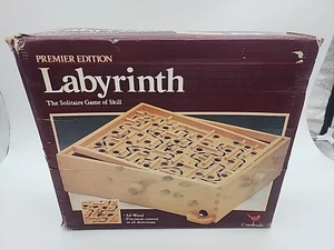 Vintage 1993 Labyrinth Premiere Edition by Cardinal Wooden Marble Game of Skill - Picture 1 of 11