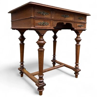 Gründerzeit Schreibtisch Damen Schreibtisch Sekretär Kinderschreibtisch Eiche - Bild 1 von 4