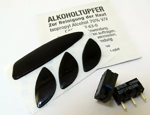 1x Logitech MX Revolution Ersatz-Füße + 2x Omrom Schalter R & L 50M-Klick - Bild 1 von 3