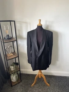 "Chaqueta de cena de esmoquin negra Paris Balmain para hombre talla 40"" de largo" - Imagen 1 de 8