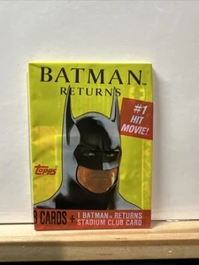Batman Returns Vintage 1991 Topps Sealed Trading Cards Pack Michael Keaton - Bild 1 von 7