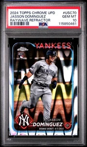 2024 Topps Chrome Update Jasson Dominguez Raywave Refractor PSA 10 - Bild 1 von 2