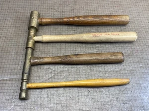 4 martillos de bronce de latón sin marca de colección 2-4-6-8 oz. Herramientas de maquinista armero joyero - Imagen 1 de 15