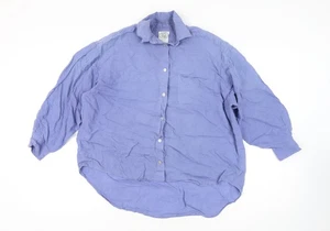 Laura Ashley Women's Blue Linen Button-Up Shirt, Size 10 - Picture 1 of 12