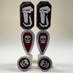 LEGO Fantasy Era Castle Troll Shields Lot of 6 Authentic Parts