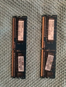 2 EA Elpida 1GB 1RX8 PC2-6400U-666 Desktop Memory EBE10UE8AFFA-8G-F - Picture 1 of 4