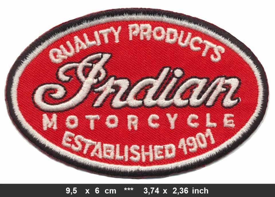 ROYAL GARMENT INDIAN MOTORCYCLES Aufnäher Aufbügler Patch Motorrad Chief Drifter Scout USA v1