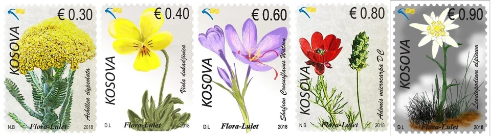 Estampillas de Kosovo 2018. Flora, flores. Set MNH Foto 1 de 1