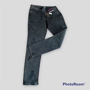 NWT a.n.a A New Approach Size 12 Mid Rise Jeggings Black Floral - Picture 1 of 10