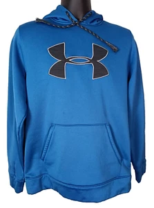 Felpa con cappuccio pullover Under Armour Storm 1 uomo M blu teal con logo nero outdoor - Foto 1 di 9