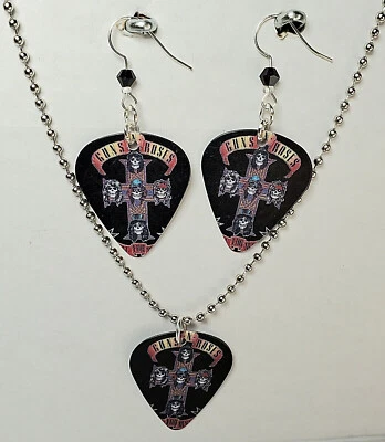 Juego de pendientes y collar Guns N' Roses "Appetite For Destruction" para guitarra Foto 1 de 4