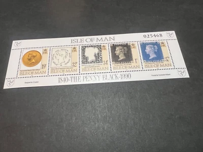 Isla de Man: Penny Scott 1990 negro 422 MNH *tira de 5 *envío combinado* Foto 1 de 2