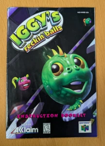 No Game IGGY'S Iggy RECKIN' BALLS Instruction Manual BOOK Booklet Nintendo 64 - Picture 1 of 2