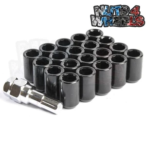 20 x Tuner Wheel nuts Black 12x1.25 fits Subaru Impreza WRX STI - Picture 1 of 1