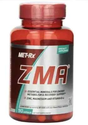 4 Botellas - MET-Rx ZMA Zinc, Magnesio y Vitamina B-6, 90 Cápsulas Cada Una Exp 11/25 Foto 1 de 2