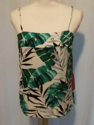 ¡NUEVO! ~ Jennifer Lopez ~ TALLA XS ~ Cami TOP ADORNADO CON OJAL ~ $36 NUEVO CON ETIQUETAS Foto 1 de 3