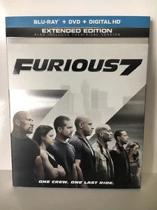 Furious 7 (Blu-Ray + DVD + Digital HD)Extended+Theatrical Ed! Slipcover! Sealed! - Picture 1 of 4