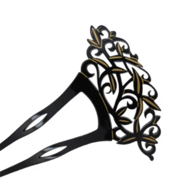 Grampo de cabelo acrílico Sakura pente Kanzashi japonês para quimono gueixa presente de noiva - Imagem 1 de 4