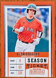 Boletos universitarios Panini Contenders 2017 #18 Zack Collins - Imagen 1 de 6