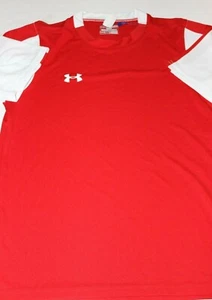 Men's new Under Armour Golf heat gear shirt Small 19.5 x 26.5 Small Red S - Picture 1 of 3