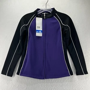 Charles River Sport Jacket Girls Sz M Olympian Warm Up Full Zip Athletic Purple - Picture 1 of 11