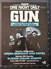 GUN - TAKING ON THE WORLD GIGS LONDON / GLASGOW 12X8" Magazine Advert Poster M38