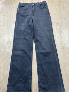 Seven For All Mankind Alexa High Rise Wide Leg Washed Black Sz 29 Jeans NWTs - Picture 1 of 8