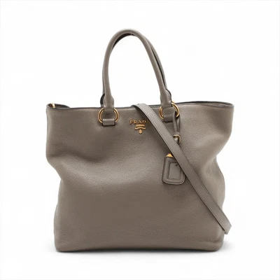 Bolso de Mano Prada Vitello Phenix 2 Vías Gris 1BG865 Papeles Abiertos Foto 1 de 4