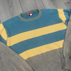 Levi’s Original Housemark Sweater Pullover Striped Sz Large Cotton - Picture 1 of 8