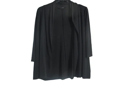 Cárdigan suéter East 5th para mujer talla XL negro poliéster manga 3/4 frente abierto Foto 1 de 4