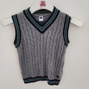 New Janie And jack gray knit vest Size 5 - Picture 1 of 5