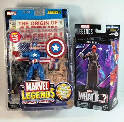 Figuras de acción de 6 pulgadas "What If" MARVEL LEGENDS SERIE 1 CAPITÁN AMÉRICA Y CALAVERA ROJA Foto 1 de 4