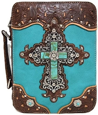 Western Style Embroidered Verse Scripture Bible Cover - image 1 of 4