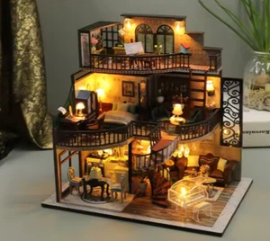 DIY Build Your Own 1:24 Miniature Doll House - DREAM PAVILION - Large Craft Kit - Picture 1 of 6