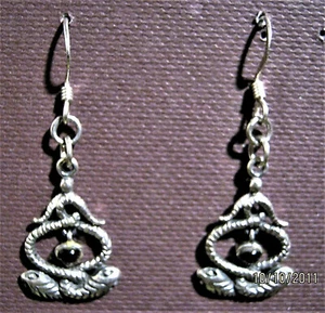 Orecchini pendenti, in argento 925, con onice - Foto 1 di 1