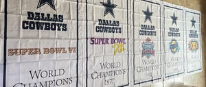 Dallas Cowboys Super Bowl Championship 3x5 Ft Flag Mancave Banner / Set of 5 - Picture 1 of 8