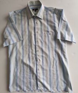 GABICCI short sleeve cotton/polyester shirt - striped - VGC - men Medium
