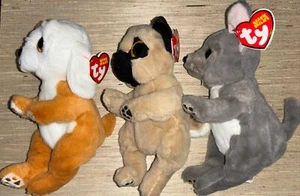 TY Beanie Baby (Beanie Bellies) - 3 Dog Set, 6”. Ruggles, Izzy And Wilfred. NWT - Picture 1 of 6