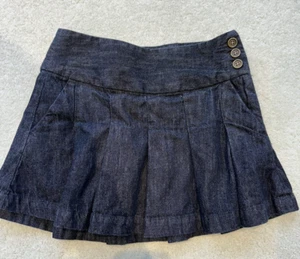 Old Navy Denim Pleated Skort Adjustable Waist size 8 - Picture 1 of 4