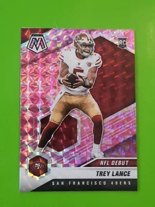 2021 Panini Mosaic #244 Trey Lance RC Rookie San Francisco 49ers Pink Camo Prizm - Bild 1 von 2