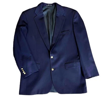 Oliver Mens Navy Wool Two Button Classic Blazer Jacket Size 42R - Image 1 of 4