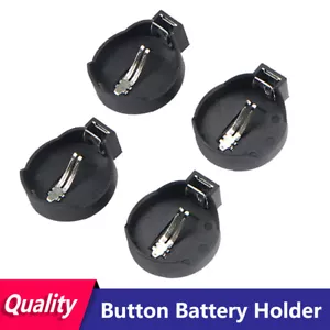 CR2032 CR2025 3V PCB Battery Holder Button Coin Cell Case Box Black With 2 Pins - Picture 1 of 9