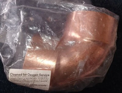 Nibco-6inch 607-CB- 6" C x C   90 Elbow Sweat x Sweat/ Cleaned and Bagged-New - Image 1 of 4